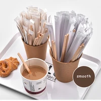 100pcslot individual package wooden plastic coffee stir stick hot drink disposable stir stick milk stir stick coffee shop bar