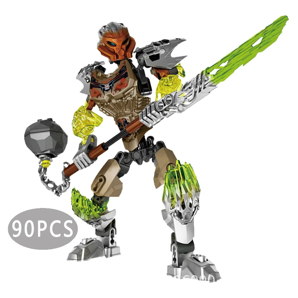 

XSZ 610-2 BionicleMask of Light Bionicle Pohatu Stone Land Guardian Building Block Compatible with 71306 Brick Toys no box