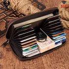 Удлиненные кошельки comepaul мужские, стильная визитница, вместительный брендовый бумажник из воловьей кожи на молнии, кошелек для мужчин