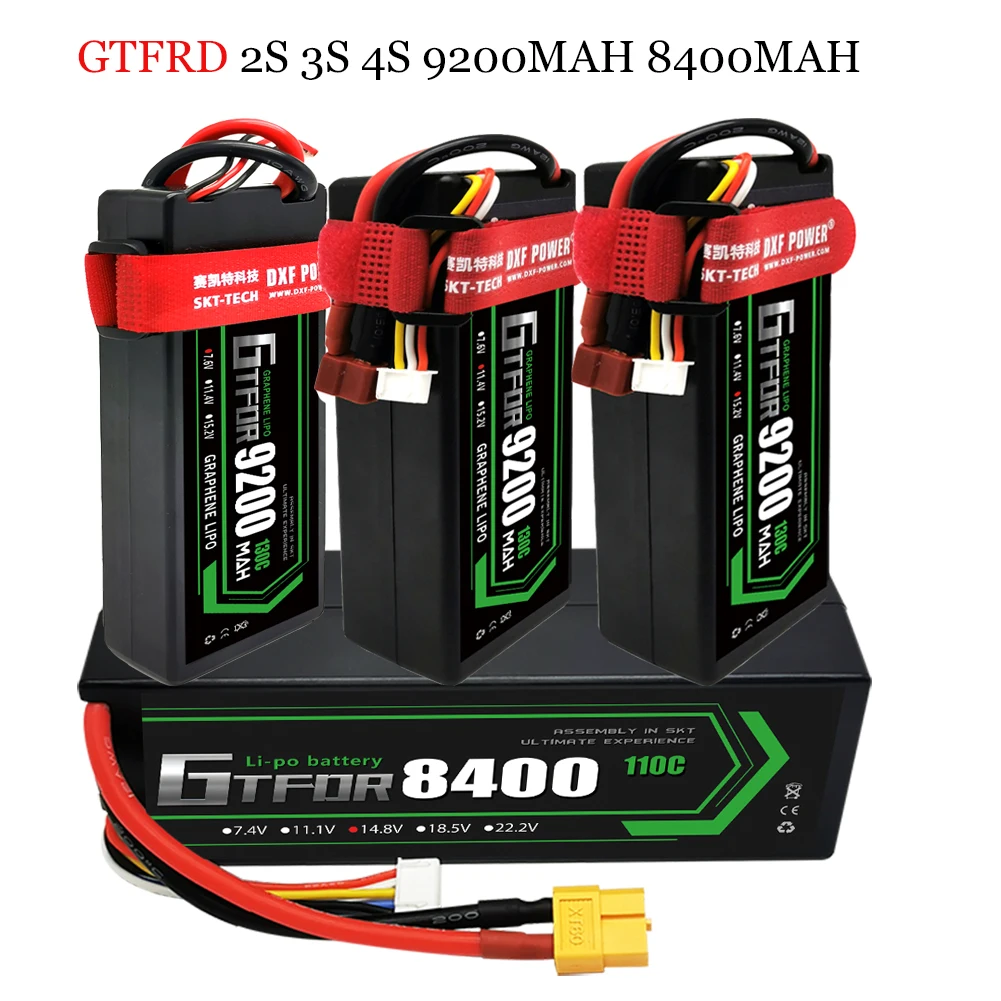 GTFDR Lipo Battery 2S 3S 4S HV 7 6 V 11 4 15 2 9200mAh 1 mAh для радиоуправляемых автомобилей FPV