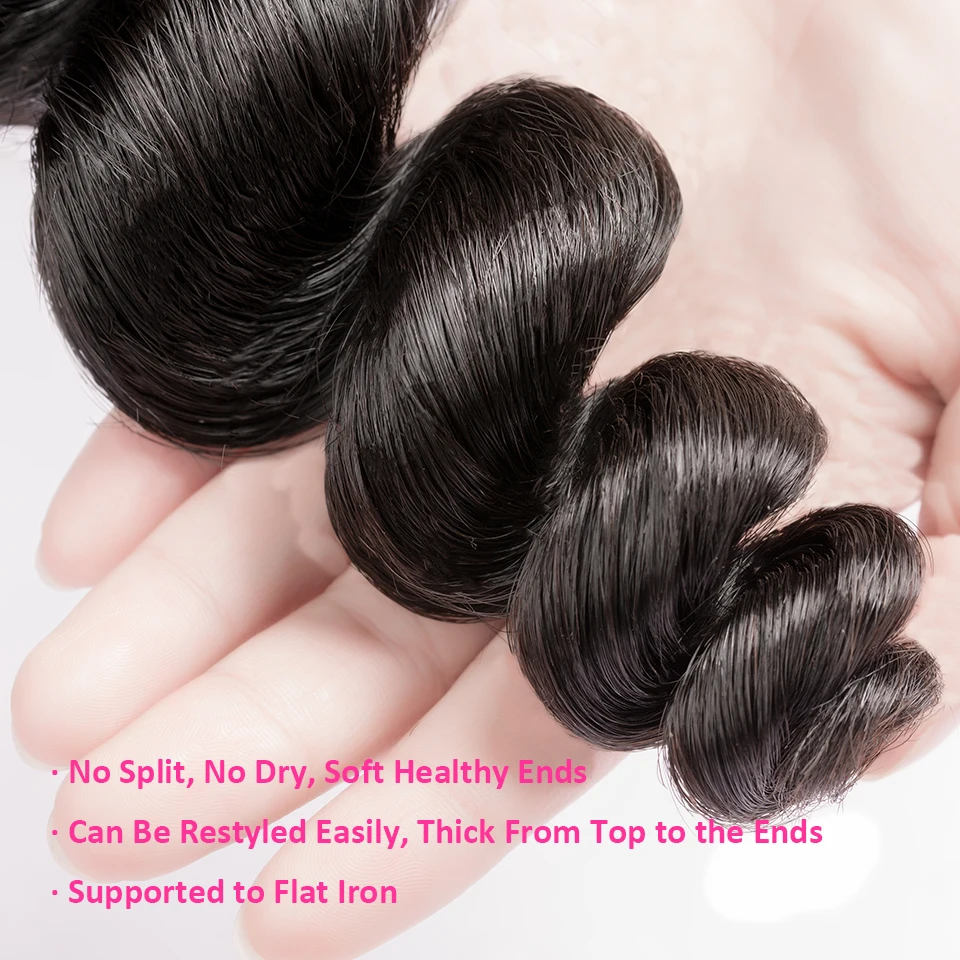 [CEXXY] OneCut Hair Loose Wave 8"-30 Inch P Brazilian Virgin Hair Natural Color Human Virgin Hair Bundles 1/3/4 Pcs Bundles