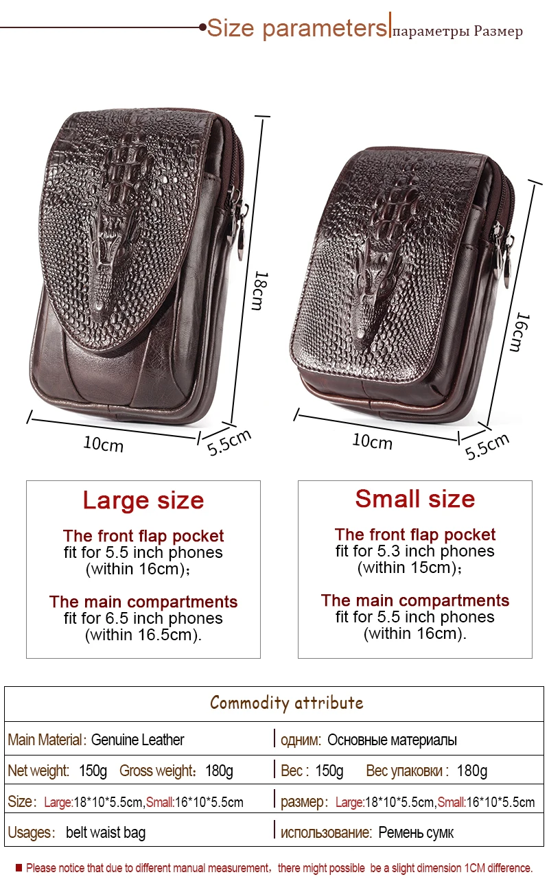Genuine Leather Men's Waist Fanny Pack Mobile Phone Pouch Soft Cowhide Cross Body Zipper Money Purses Hip Bum Belt Bags For Men