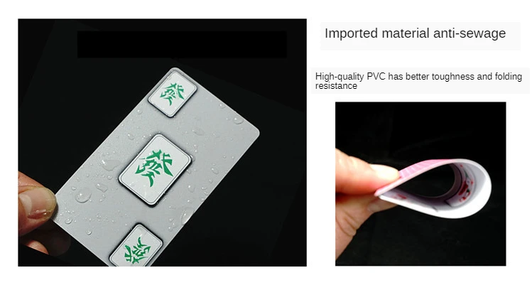 

Solitaire Mahjong Playing Card Plastic Thick Waterproof Household PVC Mini Portable Mahjong Poker