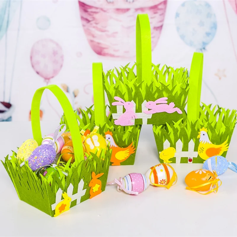 Корзина для пасхальных яиц Праздничная корзина хранения конфет и яиц|Украшения