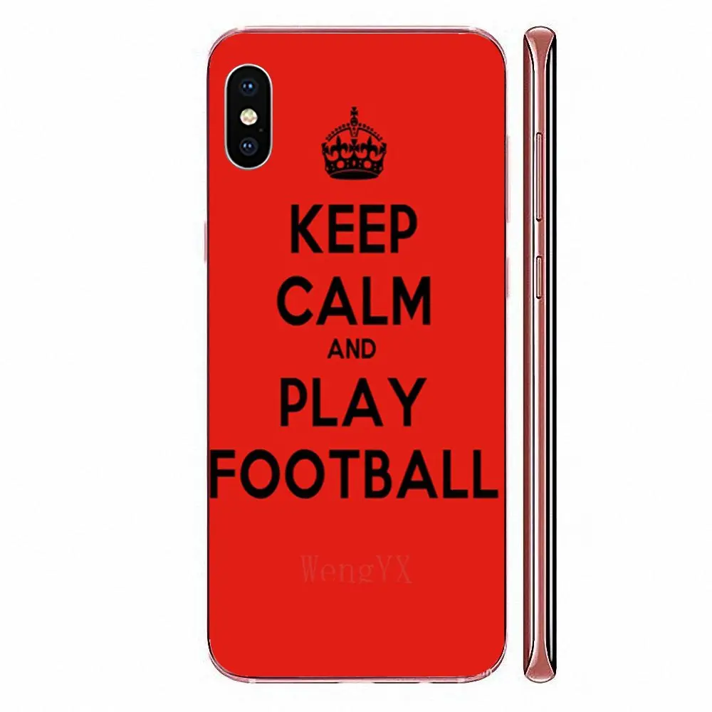 Мягкий чехол для LG G3 G4 G5 G6 G7 K4 K7 K8 K10 K40 K50 Q6 Q60 V10 V20 V30 V40 Nexus 5 5X 2017 цитаты Keep Calm And Play Soccer |