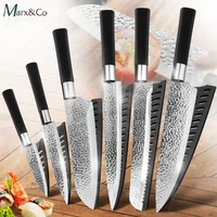 kitchen knife chef 7cr17 440c stainless steel non stick blade bread slicer utility santoku 3 5 5 7 8 inch 1 to 6 pieces set