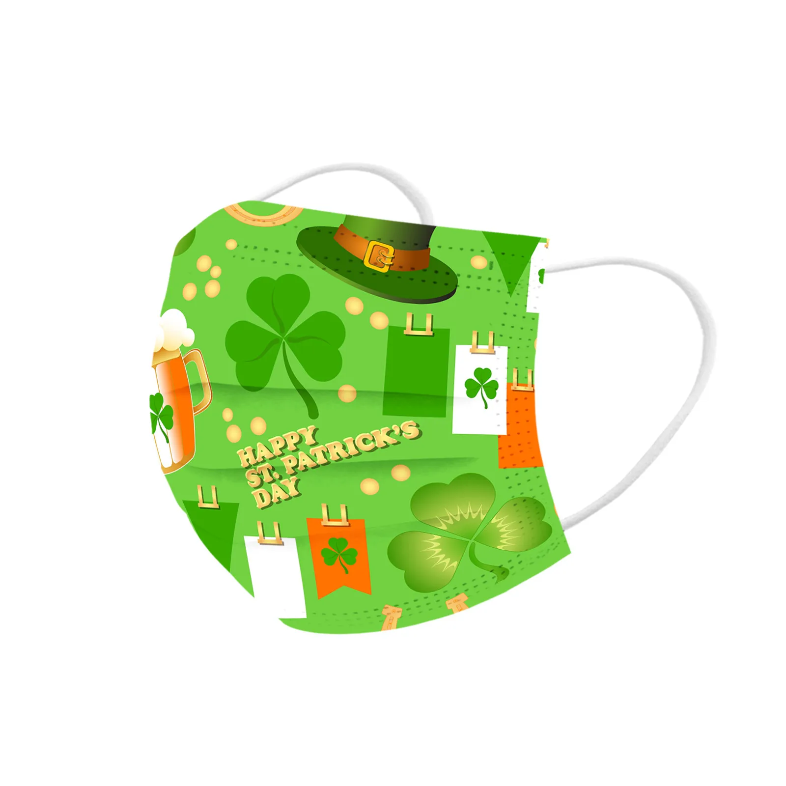 

face mask masque enfant mascarilla Adult St. Patrick's Day Disposable Protection Three Layer Breathable Face Mask cosplay