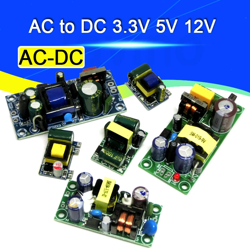 Прецизионный понижающий преобразователь AC-DC, 3,3 В/5 В/12 В постоянного тока, 3,3 В, в, в, 5 В, 12 В постоянного тока, понижающий трансформатор, модуль питания 1 А, 12 Вт