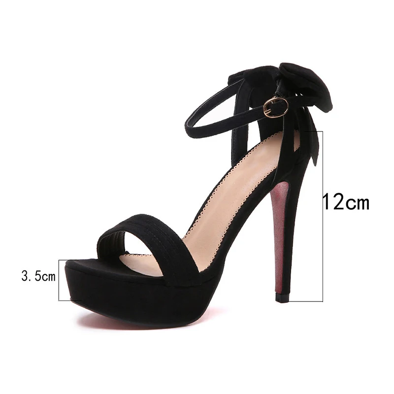 Женские туфли на высоком каблуке с бантом сандалии платформе лодочки открытым