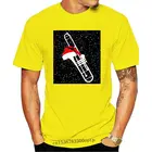 Рождественская рубашка с принтом тромбона-Смешная Рождественская Пижама с Санта-тромбоном Мужская футболка хлопковая Футболка с круглым вырезом и коротким рукавом женская футболка