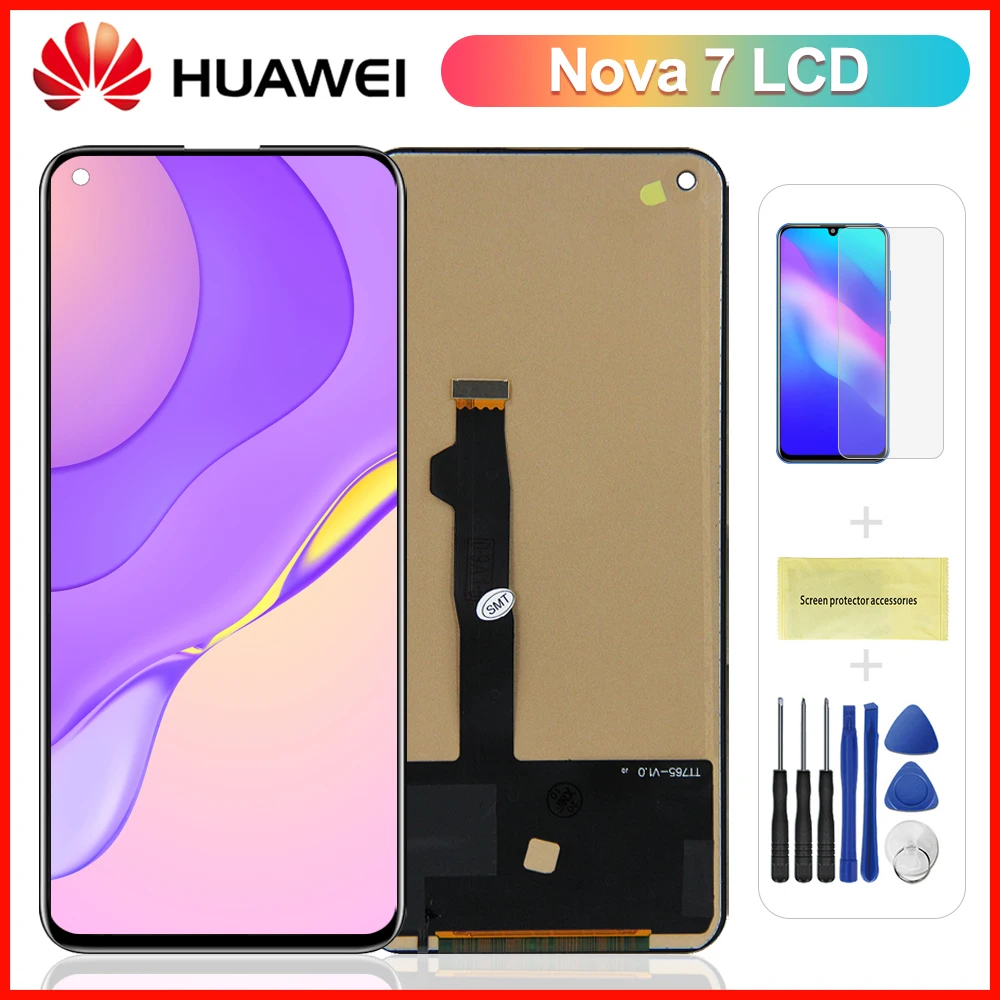 

100% тест для Huawei Nova 7 / Honor 30, ЖК-дисплей, сенсорный экран, дигитайзер в сборе для Nova 7, сменный ЖК-дисплей