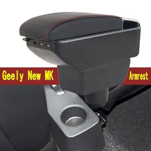 for new geely mk gc6 armrest box central store content box with cup holder ashtray usb geely mk gc6 armrests box free global shipping