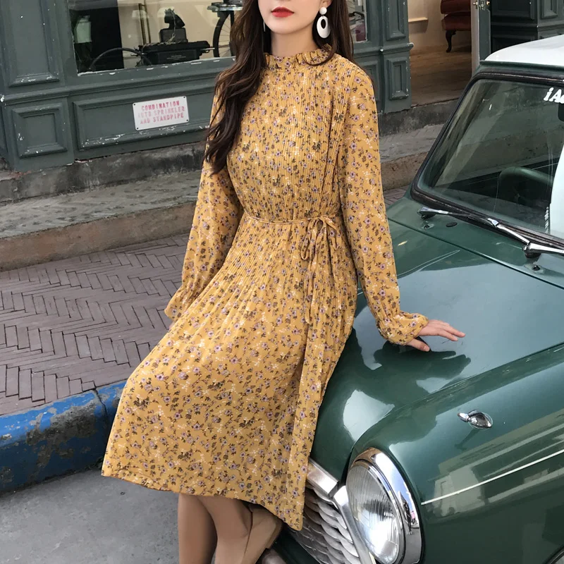 Женское элегантное шифоновое платье с цветочным принтом одежда больших размеров