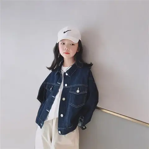 Denim Coat Blue Jean Jacket Korean Baby Girl Kids Clothes Jackets For Teens Girls Boys Clothing Childrens Outwear Kids Clothes
