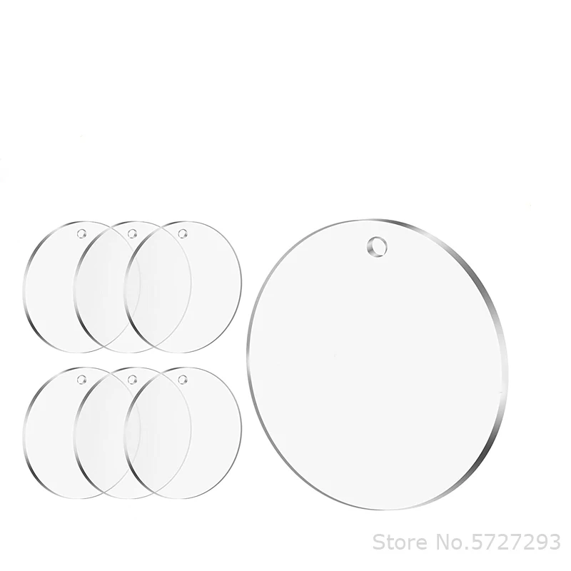 

Пустые Акриловые круглые украшения, прозрачные украшения, 2 дюйма, 3 дюйма, для фотографий, 20 шт./комплект
