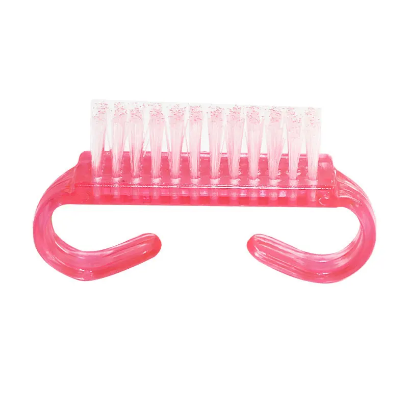 Nail Cleaning Brushes for Acrylic UV Gel Polish Random Color Calf Horn Plastic Remover Powder Dust Manicure Nail Art Care Tools