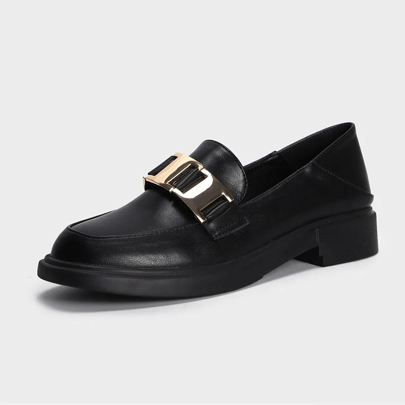 

Spring and summer 2021 new casual solid color low top square head shoes
