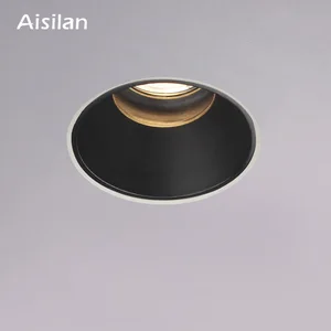 Aisilan LED Recessed Downlight COB Spot light 7W Nordic Frameless Anti-glare for Living Room Corridor Bedroom Ceiling  Lamp