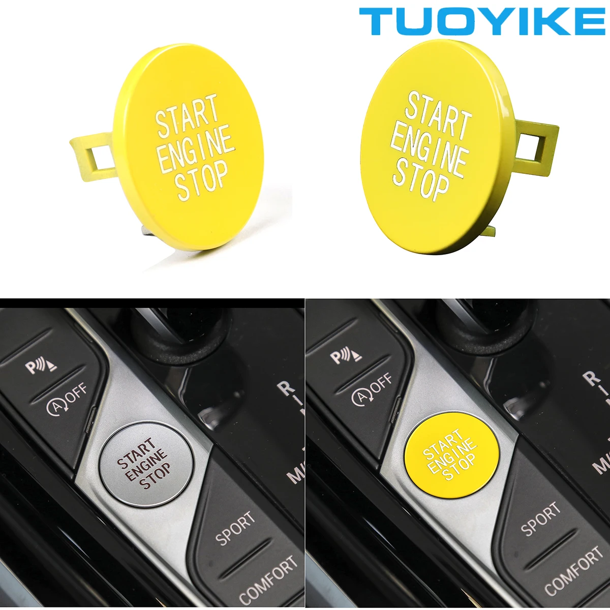 

Car Yellow Start Engine Stop Switch Ignition Button Replacement Trim For BMW G20 X5 G05 X6 G06 X7 G07 G14 G15 G16 Z4 G29 F40 F44