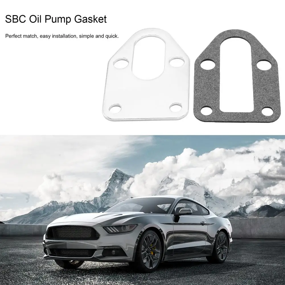 SBC Chrome Fuel Pump Auto Mounting Plate Gaskets Lightweight Polished Electroplated With Hole Oil Gasket For Car | Автомобили и