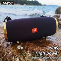 50w high power portable bluetooth speaker column outdoor wireless 3d bass stereo subwoofer music center support tffm radiousb