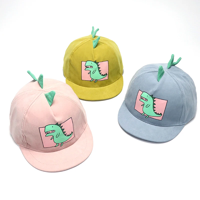 Fashion 2-8 Years old Children Baseball Cap Boys Girls Dinosaur style Snapback adjustable Kids Hip Hop Hat Sun cap wholesale | Аксессуары