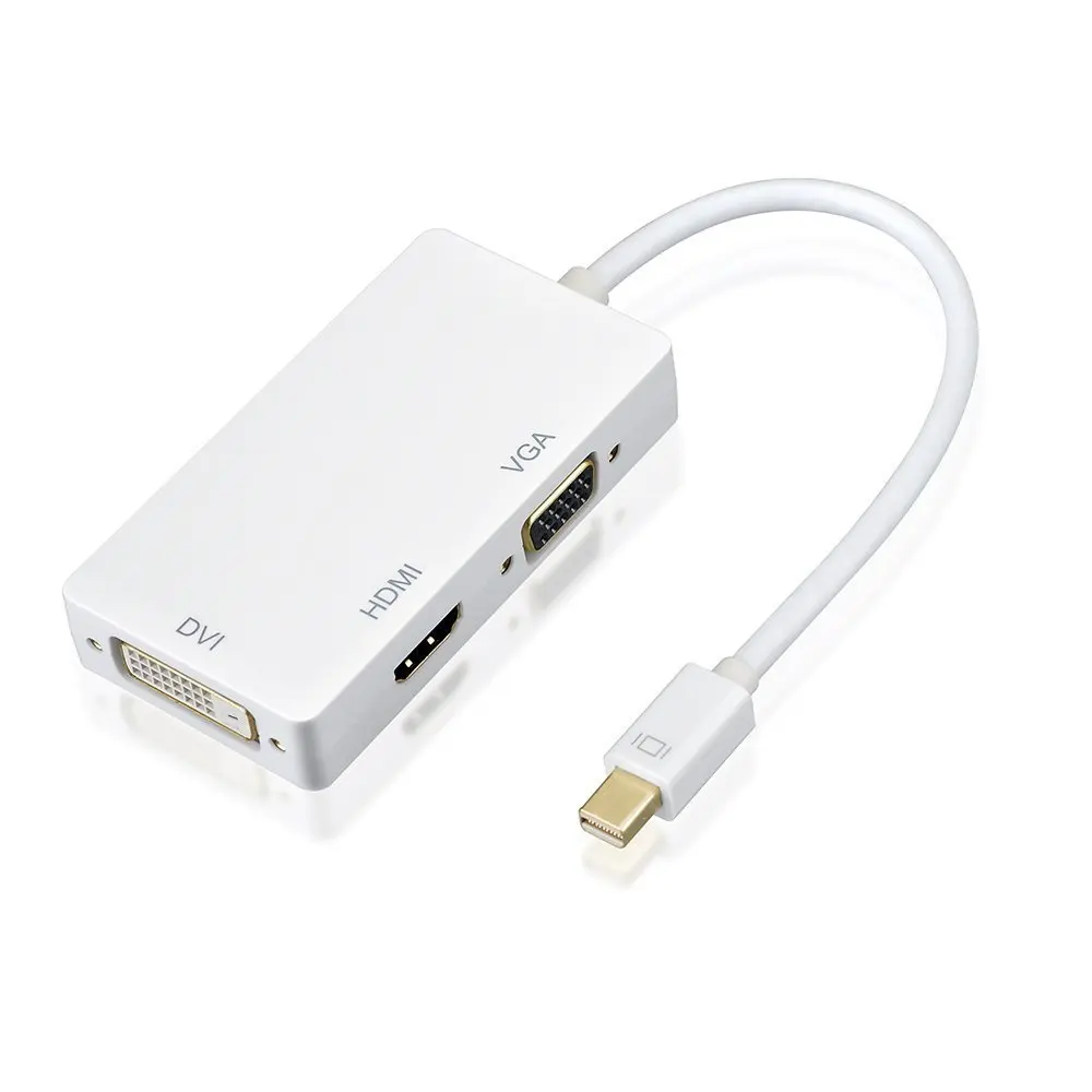 

5pcs/lot 3 in 1 Mini DP DisplayPort to HDMI VGA DVI Adapter Mini DP Cable Converter for Apple Mac Book Pro Air Monitor MDP