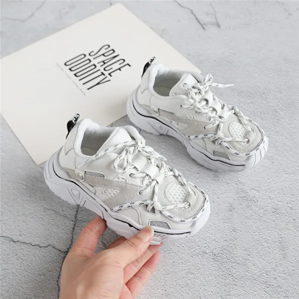 

Children's Shoes 2021 New Toddler Boys Girls Sport Shoes Reflective Shoelace Breathable Outdoor Tennis Fashion Kids Sneakers