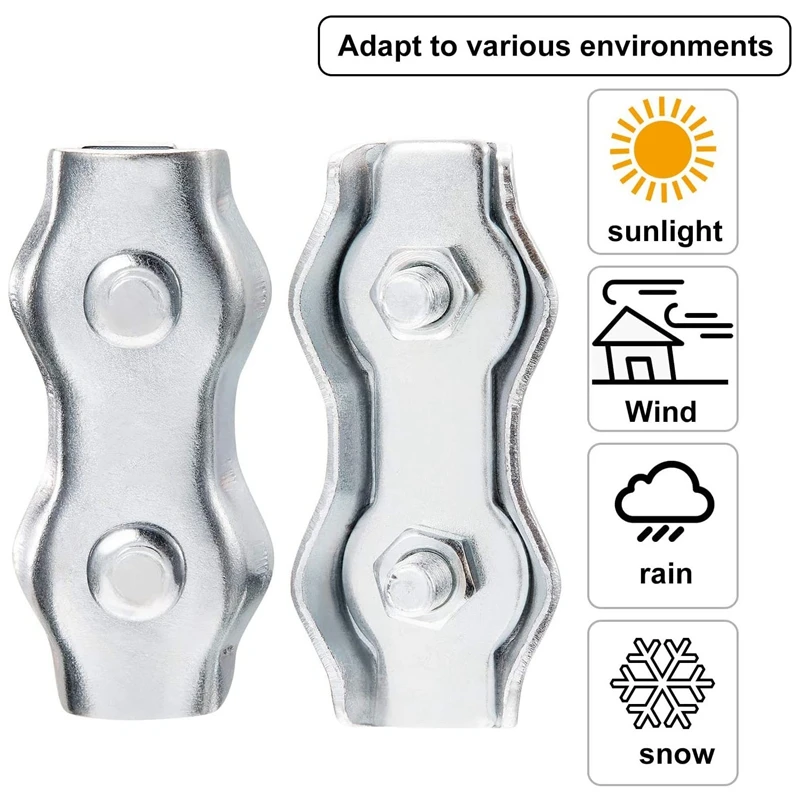 

15Pcs Poly Rope Connector,Wires Splicer Wire Cable Clamp Connector for Electric Fences