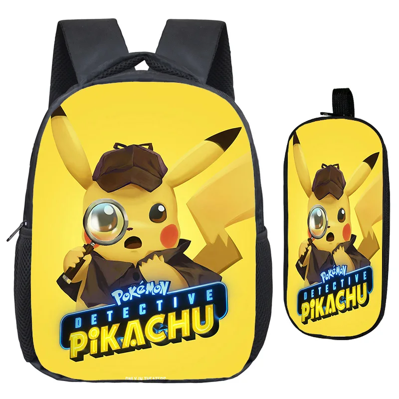 Pokemon Detective сумка Пикачу Детский рюкзак отличное качество печати узор детский сад рюкзак+ школьная юбка-карандаш