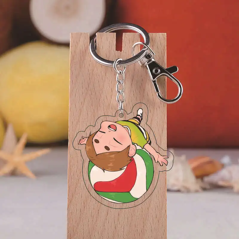 Аниме Haikyuu! Акриловый брелок с подвеской в виде фигурок для ключей волейбола