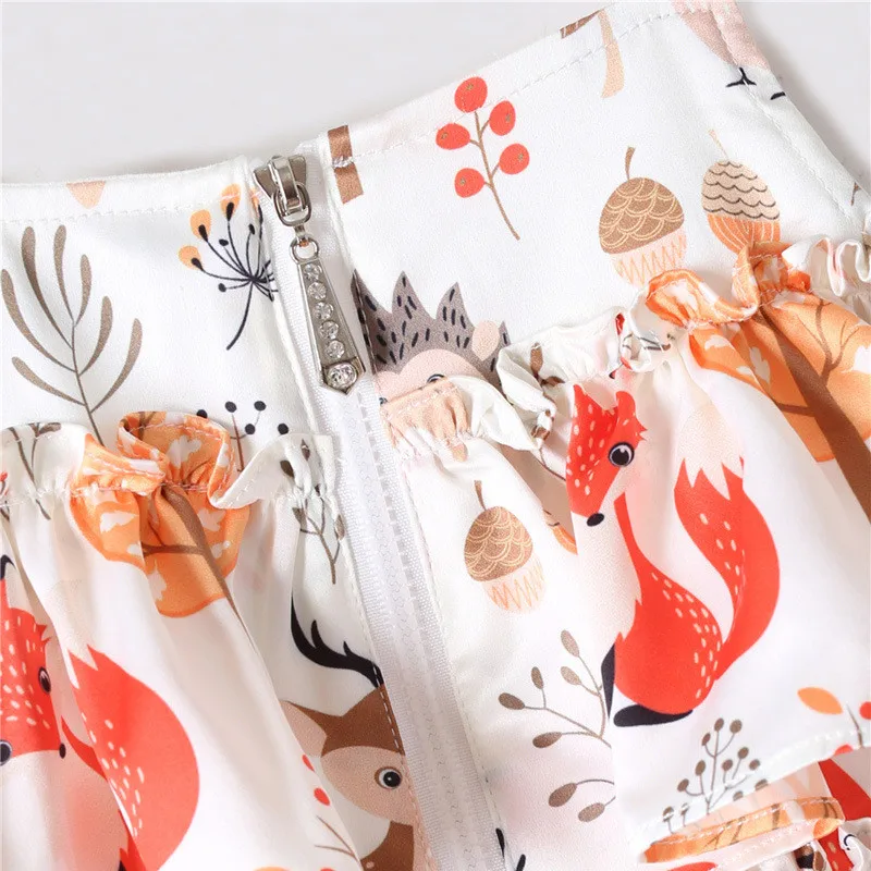 New Baby Girl Dress 2020 Summer Kids Sleeveless Braces Dresses Girls Cotton Print Floral Princess Children Casual Clothing | Детская