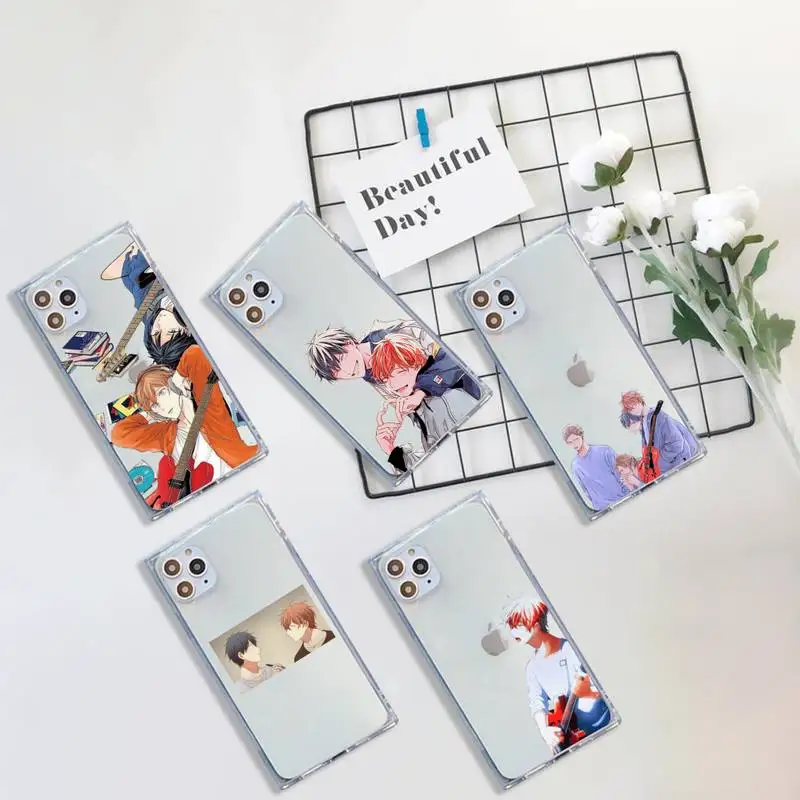 

Given Anime Phone Case For iPhone 7 8 11 12 X XS XR MINI Pro Max Plus Clear Square Transparent