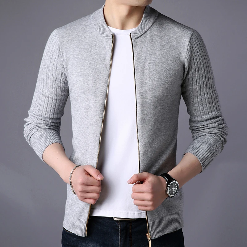 Свитер мужской кардиган Blusa de frio Masculino однотонный Повседневный трикотажный