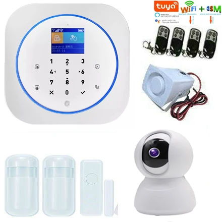 Yobang безопасности Tuya wifi GSM сигнализация Alexa Google домашняя охранная система комплект