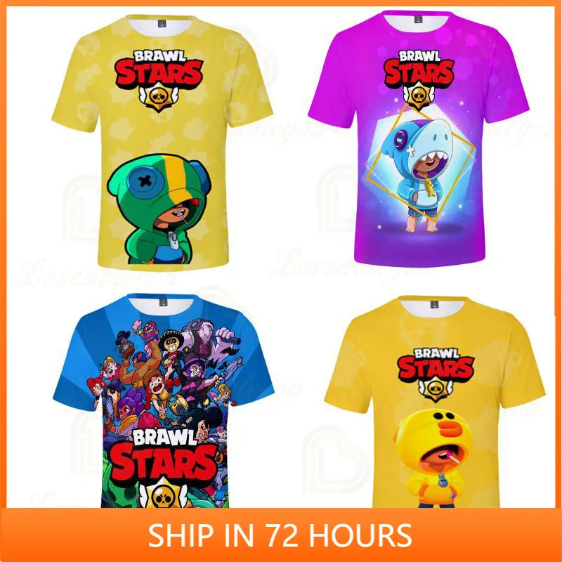 

3d Boys Girls Harajuku Sandy Max Colt and Star, Leon Wear Kids T-shirt Shooting Game Fashion Short Sleeve Tops Teen Clothes
