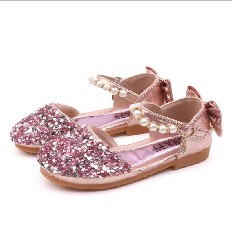 

Girl Princess Casual Shoes Show Dance Shoes Children's Leather Shoes Single Shoes Sequined Children Butterfly Shoe