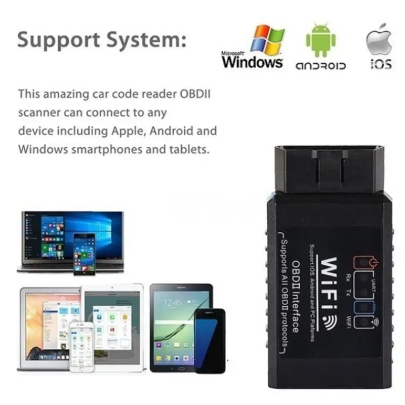 Автомобильный диагностический прибор ELM327 V1.5 OBD2 Wi Fi устройство для считывания