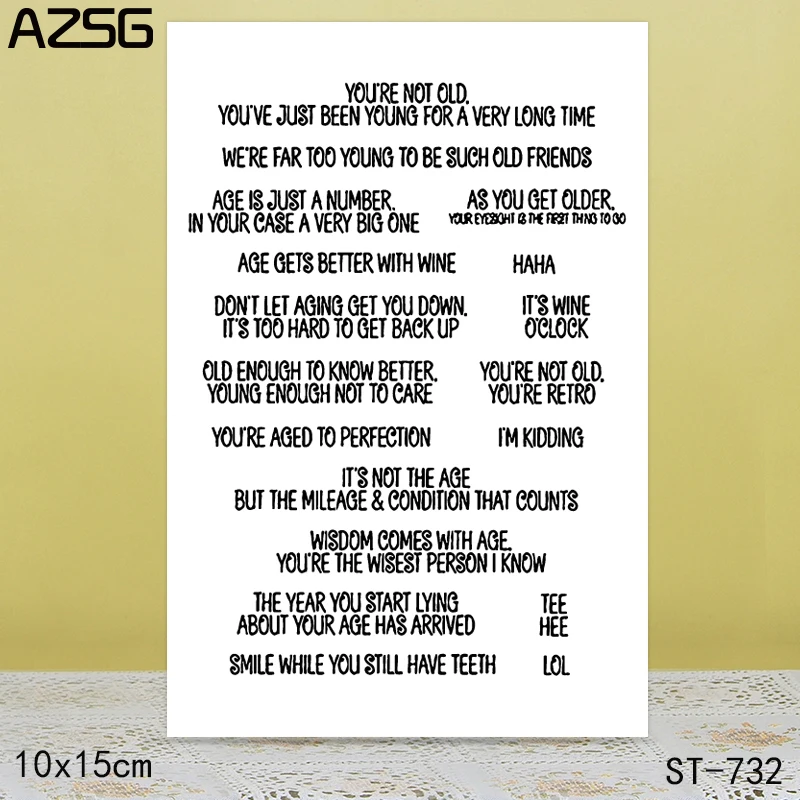 Прозрачные штампы AZSG с милыми животными/пожеланиями дружбы для скрапбукинга