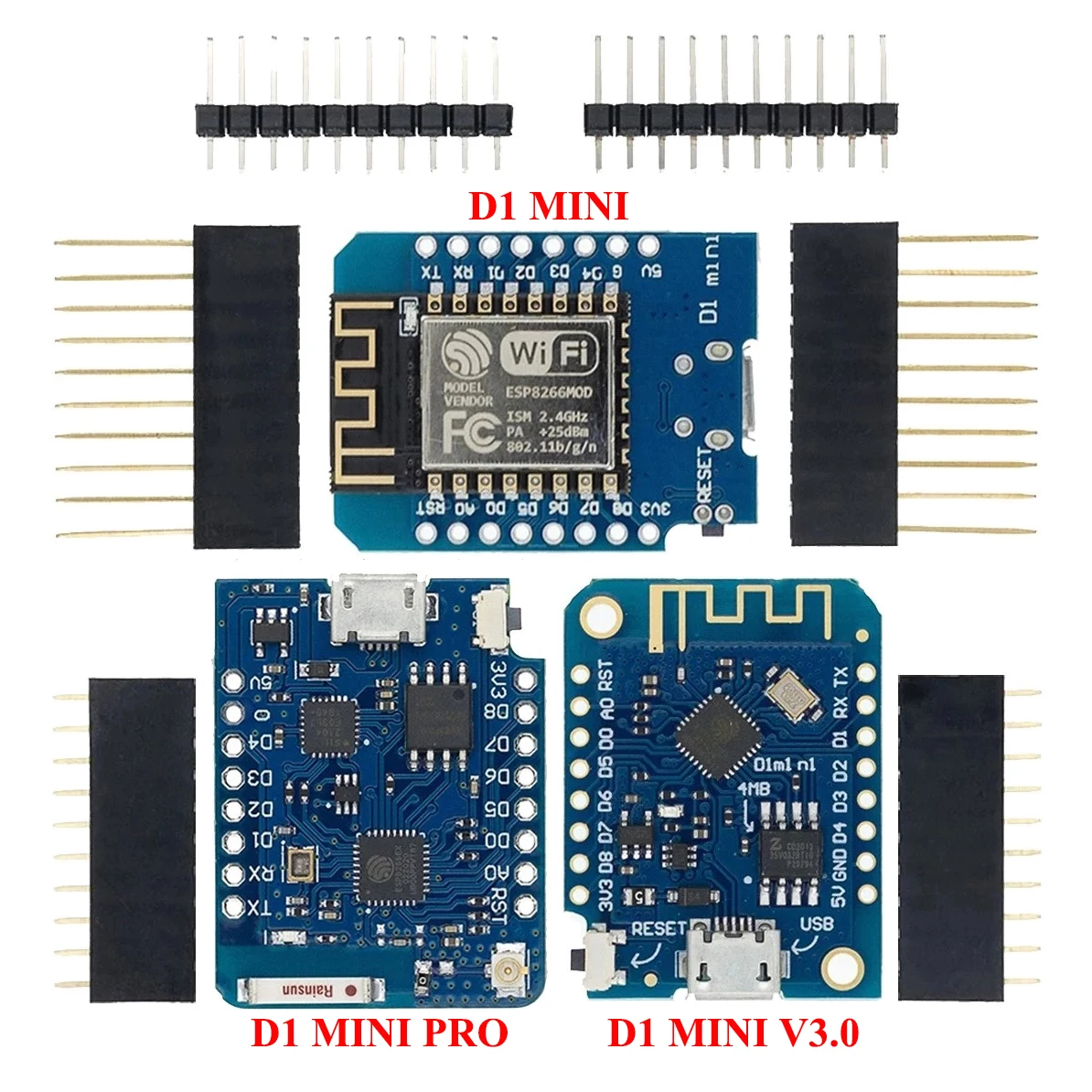 1 шт. D1 Mini Pro V3.0 NodeMcu 4 Мб/16 Мб Lua WIFI Интернет вещей макетная плата на основе ESP8266 CH340G Nodemcu V2