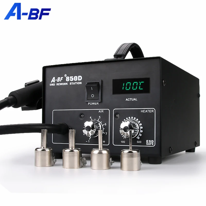 

A-BF 850D Air Pump Type Soldering Welding Station Hot Air Gun Chip Level Adjustable Desoldering Station Maintenance Tool