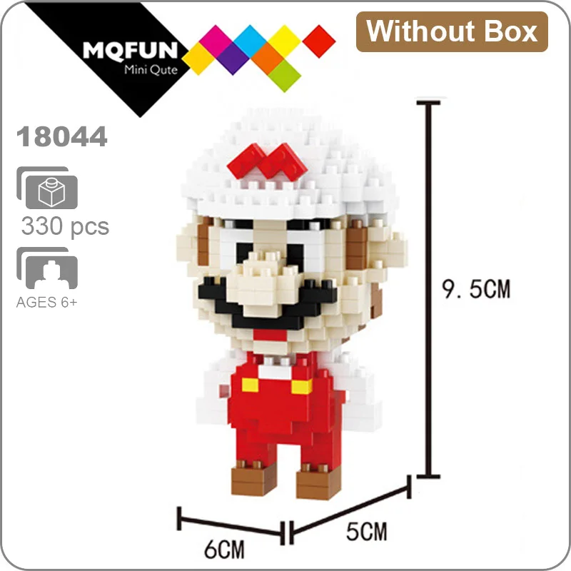 18044 Without Box Balody Magic Blocks аниме мультфильм игры Йоши Супер Марио Wario мини блоки микро DIY строительные игрушки Фигурки подарки для детей - Цвет: 18044 Without Box