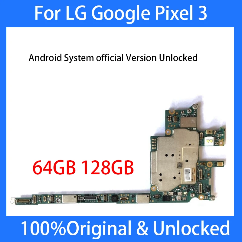 

100%Original for LG Google Pixel 3 Logic Boards Unlocked 64GB 128GB for LG Google Pixel3 Motherboard Complete Motherboard