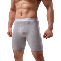 sexy men underwear cotton boxers shorts breathable long leg underpants high waist u convex pouch panties cueca calzoncillo l 5xl