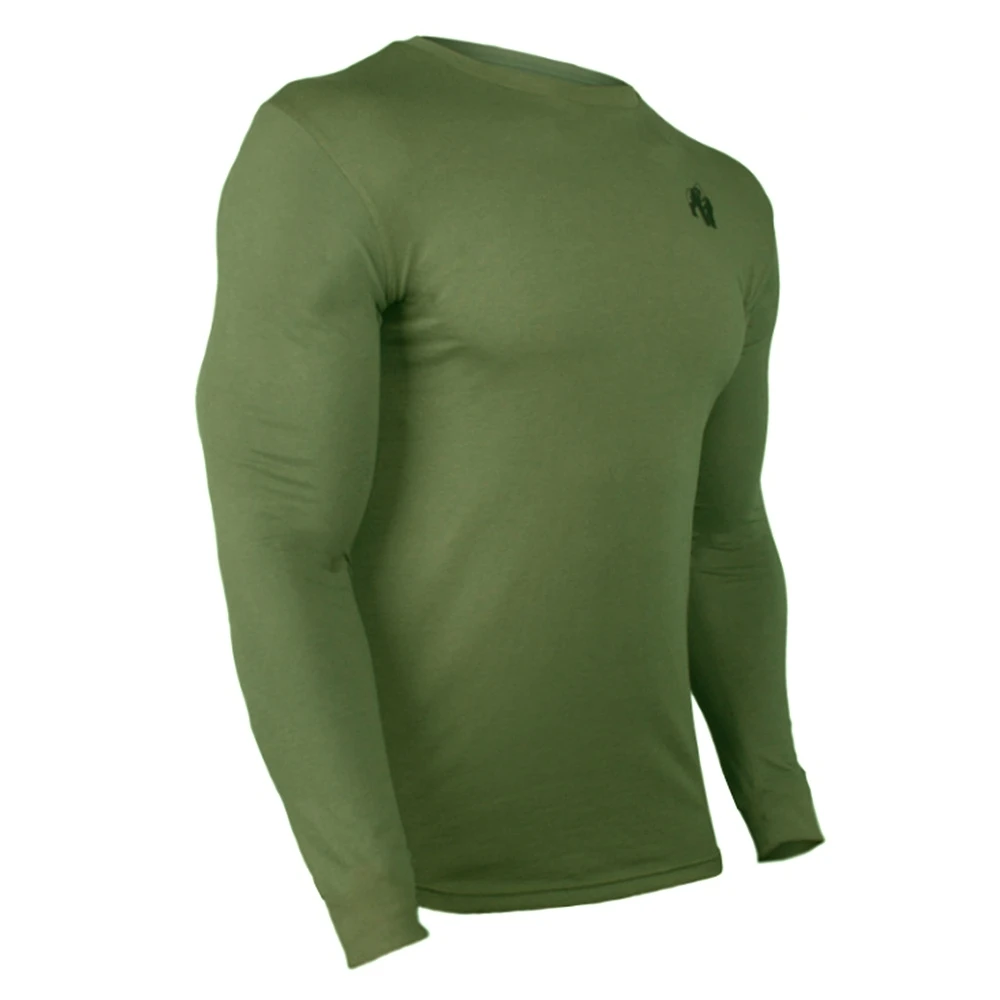 

Casual Long sleeve Cotton T-shirt Men Gym Fitness Bodybuilding Workout Skinny t shirt Male Print Tee Tops Sporty Brand Clothing