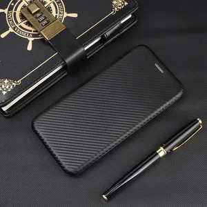 carbon flip phone case for iphone 12 11 pro max se 2020 xr xs x 8 7 6 6s plus phone cover magnetic wallet 12mini coque fundas free global shipping