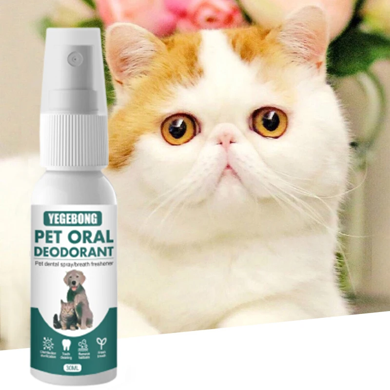 

Pet Oral Deodorant Dog Breath Freshener Tooth Cleaning Spray Bad Breath Eliminator Oral Cavity Deodorant Pet Care Supply