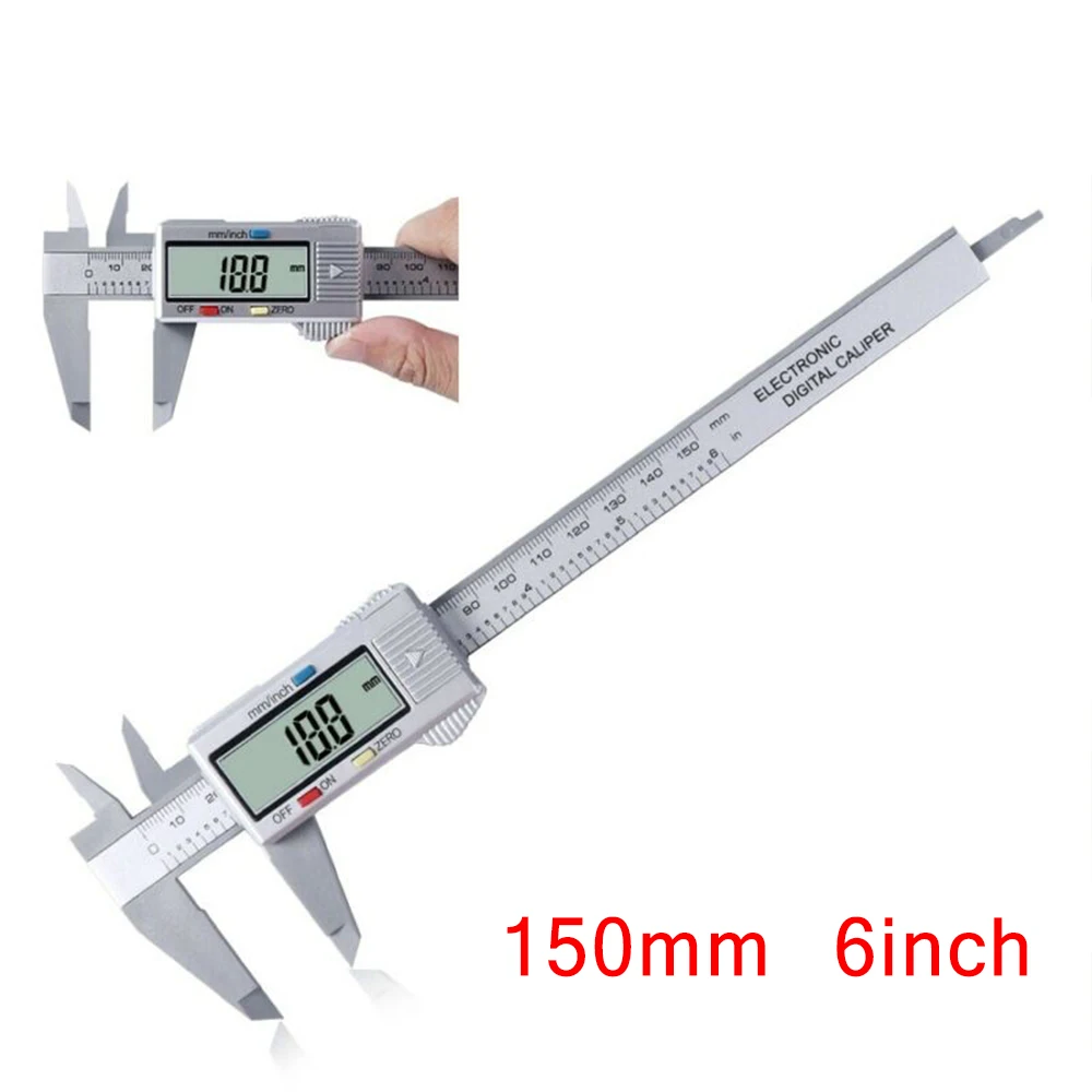 

Digital Caliper Vernier Micrometer Electronic Ruler Gauge Meter 150mm 6-inch
