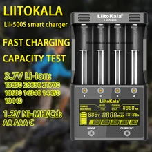 Liitokala18650+charger  Lii-500S PD4 S6 500 20700B LCD 3.7V 21700 16340 14500 26650  AA lithium-NiMH  battery fast nitecore