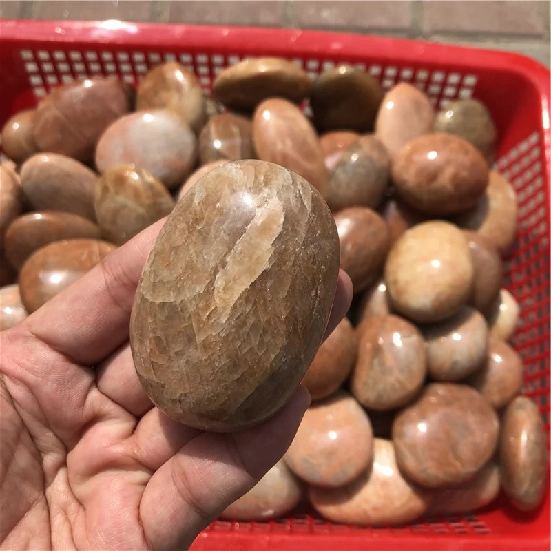 3 шт. натуральный минеральный хрустальный камень оранжевый лунный ладонный для